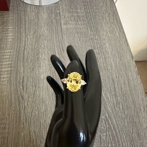 Radiant Yellow Gemstone Ring